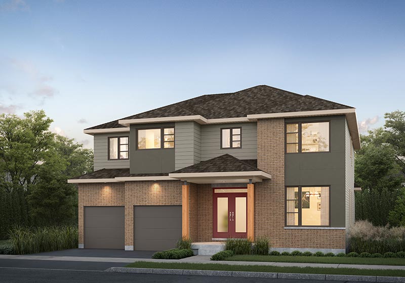 The Riviera MG Elevation C Rendering