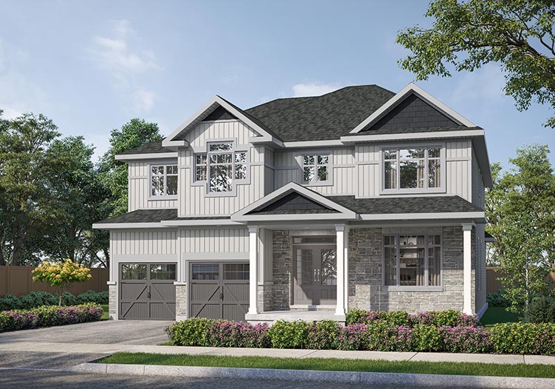 The Riviera MG Elevation B Rendering