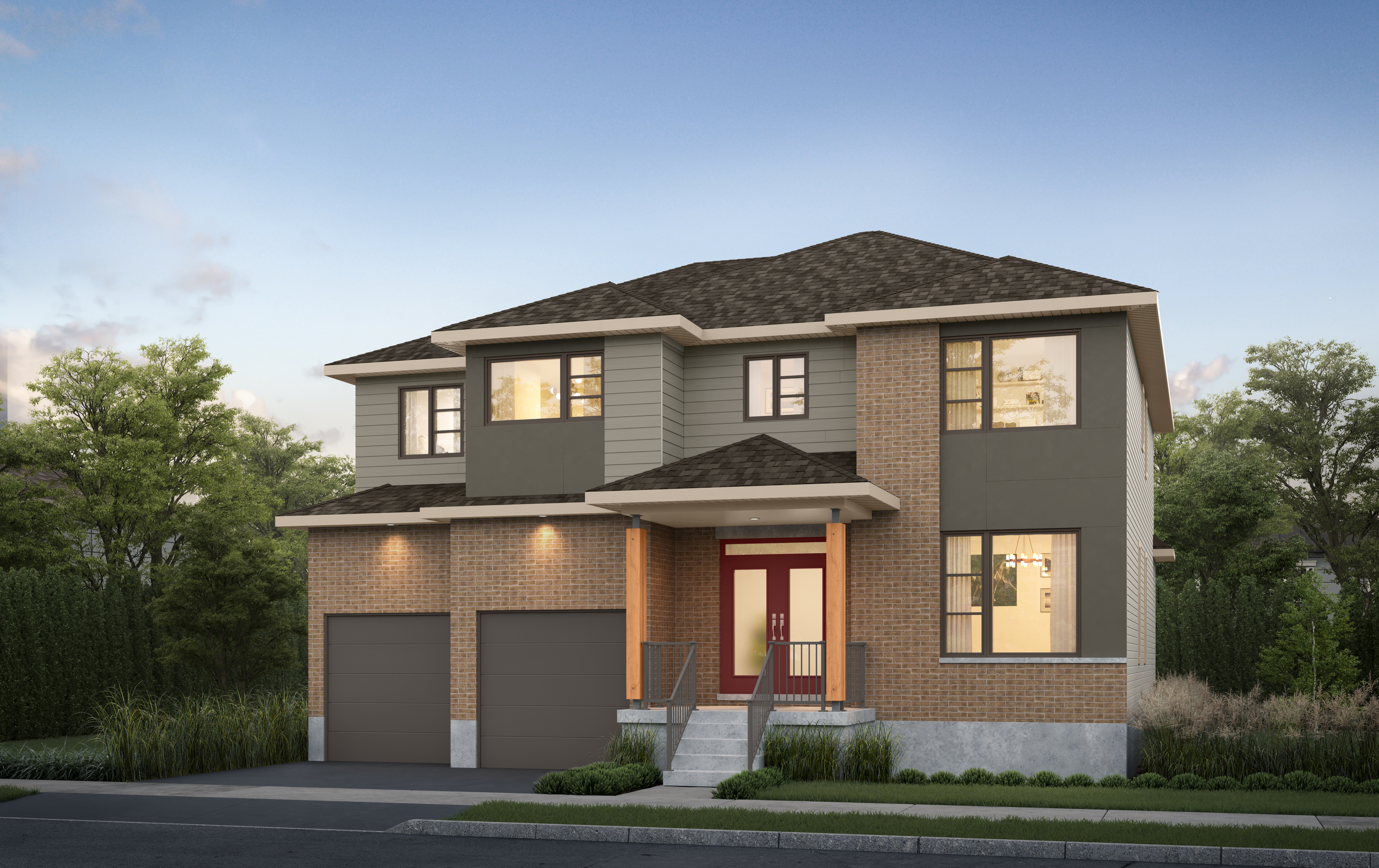 The Riviera EC Elevation C Rendering